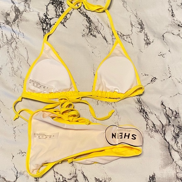 SHEIN Yellow two piece string bikini size S - Picture 2 of 5